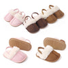 Baby Faux Suede Fur Slippers - Brown