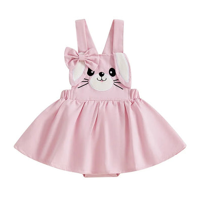 Pink Easter Bunny Romper Dress