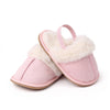 Baby Faux Suede Fur Slippers - Pink