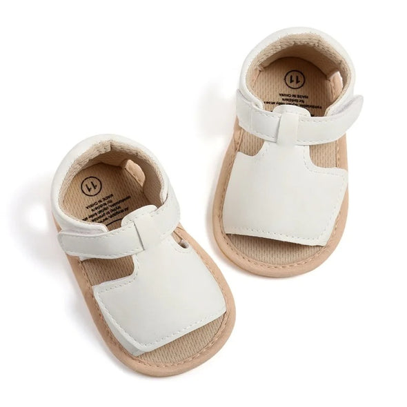 Baby Girl Velcro Sandals - White