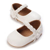 Braid Strap Baby Mary Janes -  White