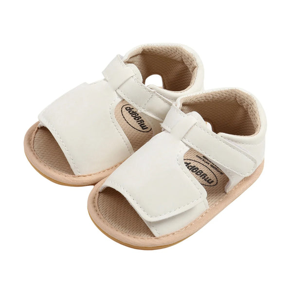 Baby Girl Velcro Sandals - White