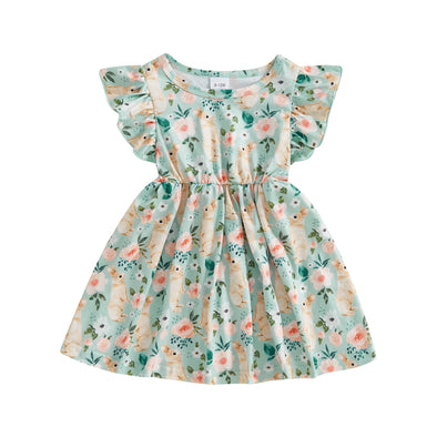 Floral Bunny Easter Dress