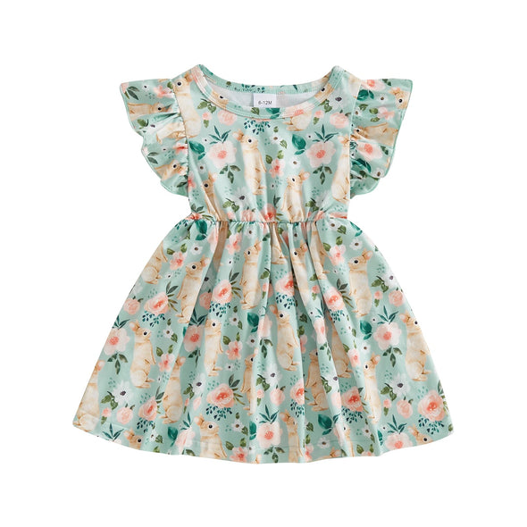 Floral Bunny Easter Dress