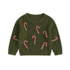 Candy Cane Baby Christmas Sweater - Green